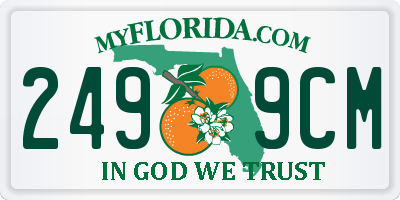 FL license plate 2499CM