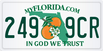 FL license plate 2499CR