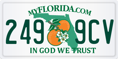 FL license plate 2499CV