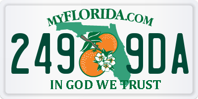 FL license plate 2499DA