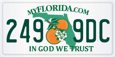FL license plate 2499DC