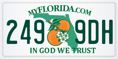 FL license plate 2499DH