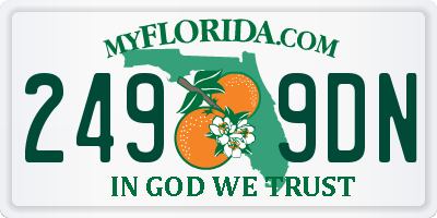 FL license plate 2499DN