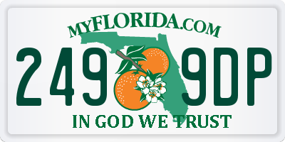 FL license plate 2499DP