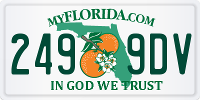 FL license plate 2499DV