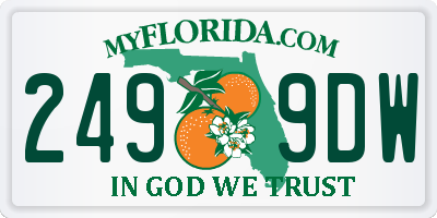 FL license plate 2499DW