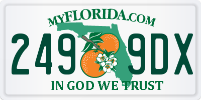 FL license plate 2499DX