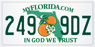 FL license plate 2499DZ