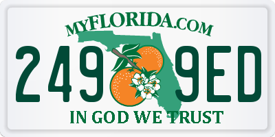 FL license plate 2499ED