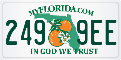 FL license plate 2499EE