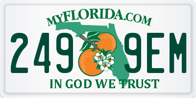 FL license plate 2499EM