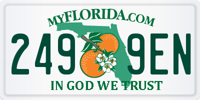 FL license plate 2499EN