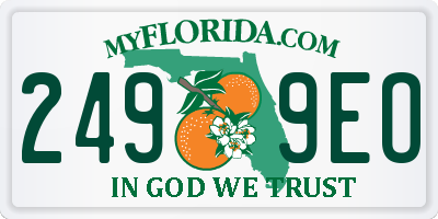 FL license plate 2499EO