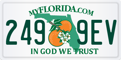 FL license plate 2499EV