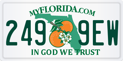 FL license plate 2499EW