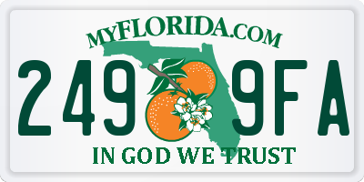 FL license plate 2499FA