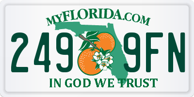 FL license plate 2499FN