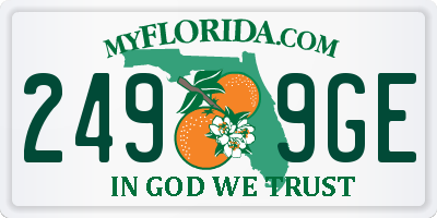 FL license plate 2499GE