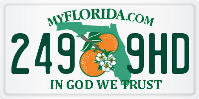 FL license plate 2499HD