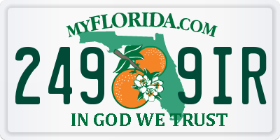 FL license plate 2499IR