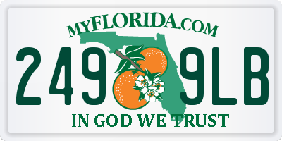 FL license plate 2499LB