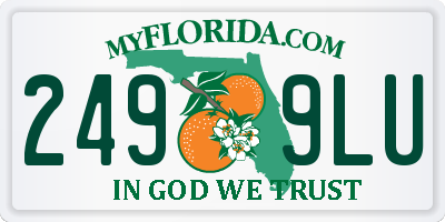 FL license plate 2499LU