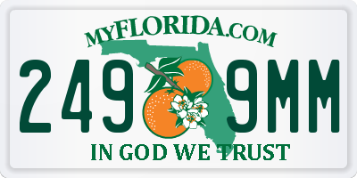 FL license plate 2499MM