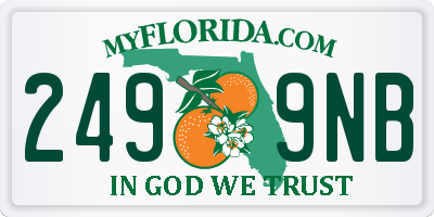 FL license plate 2499NB