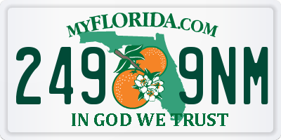 FL license plate 2499NM