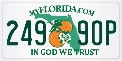 FL license plate 2499OP