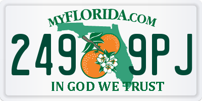 FL license plate 2499PJ