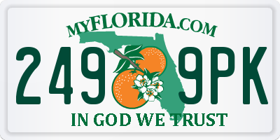 FL license plate 2499PK