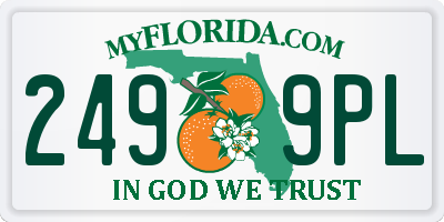 FL license plate 2499PL