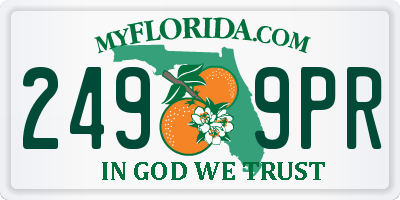 FL license plate 2499PR