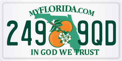 FL license plate 2499QD