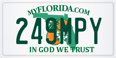 FL license plate 249MPY