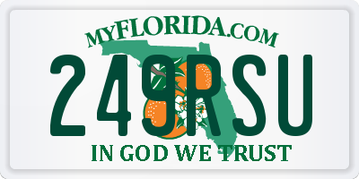 FL license plate 249RSU