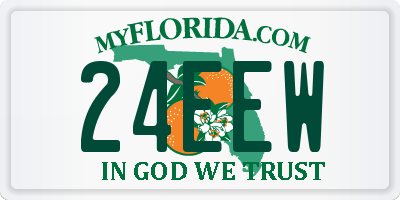 FL license plate 24EEW