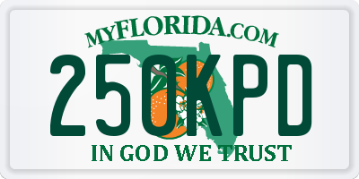 FL license plate 250KPD