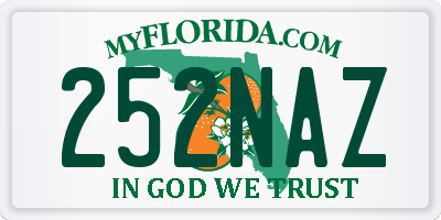 FL license plate 252NAZ