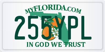 FL license plate 255YPL