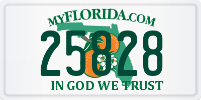 FL license plate 25828