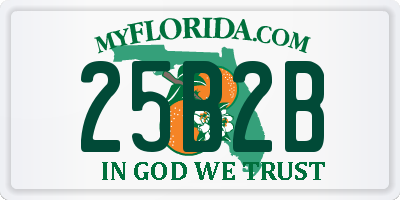 FL license plate 25B2B