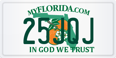 FL license plate 25JQJ