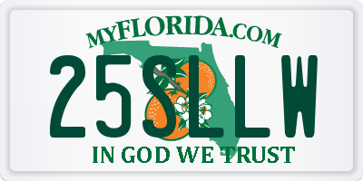 FL license plate 25SLLW