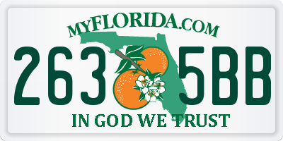 FL license plate 2635BB