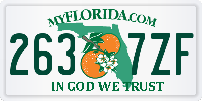 FL license plate 2637ZF