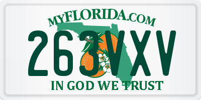 FL license plate 263VXV