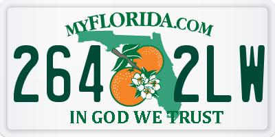 FL license plate 2642LW