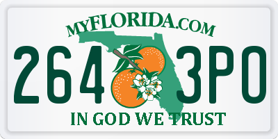 FL license plate 2643PO